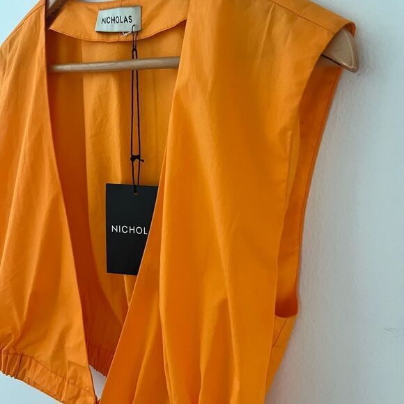 Revolve Nicholas Tarla Linen Top in Orange, New with tags - Picture 5 of 8